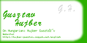 gusztav hujber business card